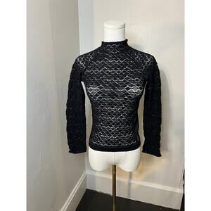 Free People Movement Stretchy Lace Top Size Small (B160309)